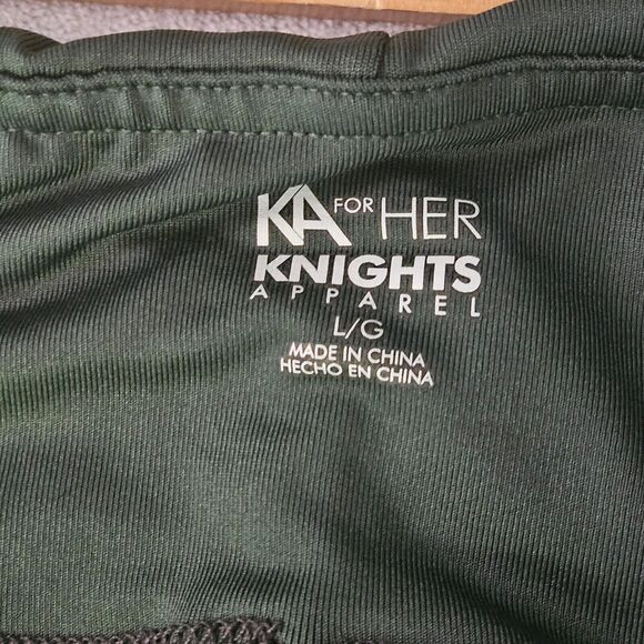 Knights Apparel Michigan State MSU Cropped Leggings L Gray/Green Football Fan - Picture 4 of 6